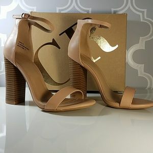 Charlotte Russe nude heeled sandals